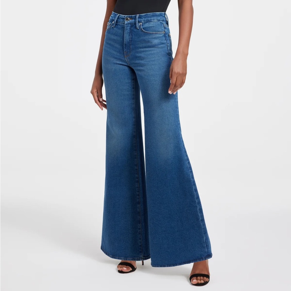 Good American wide leg jeans, size 12